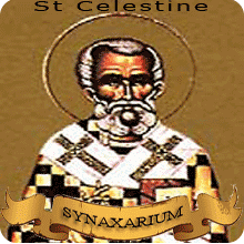 The Departure of St. Celestine, Pope of Rome.